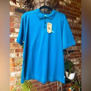 Tommy Bahama NWT royal blue men’s polo size medium.